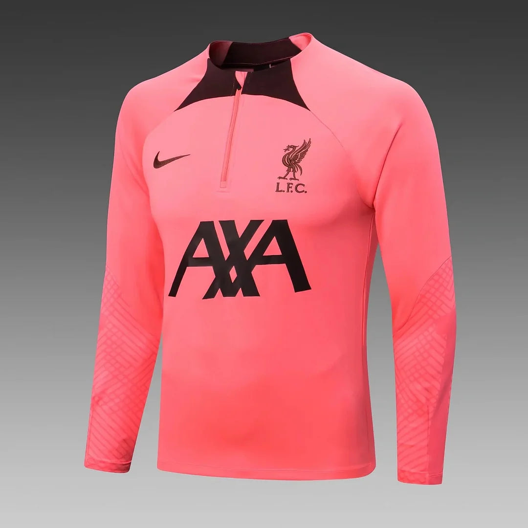 2022/2023 Liverpool Half-Pull Training Suit Pink Football track suit