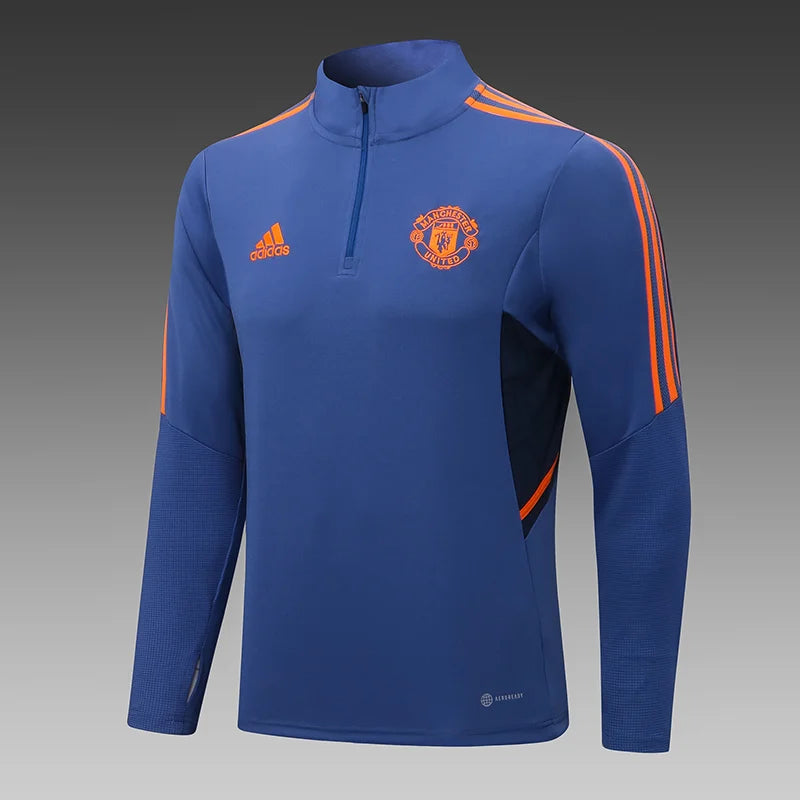 2022/2023 Manchester United Half-Pull Training Suit Gray Basket Color Football track suit