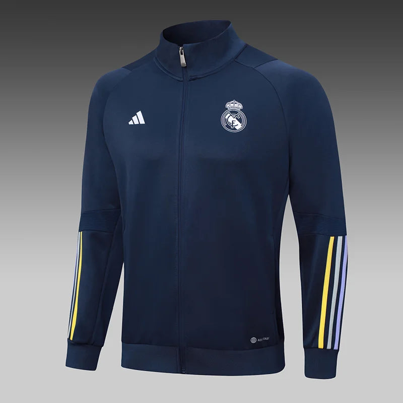 2023/2024 Real Madrid Long Zipped Jacket Royal Blue Football track suit