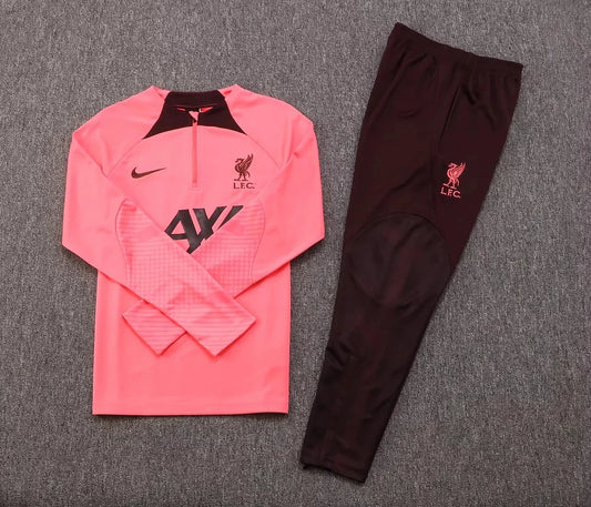 2022/2023 Liverpool Half-Pull Training Suit Pink Football track suit