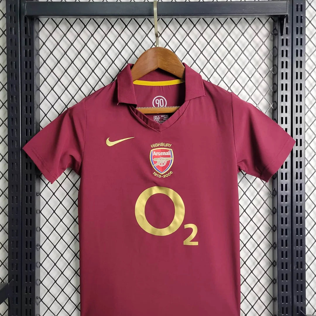 2005/2006 Retro Arsenal Home Football Shirt Kids Size