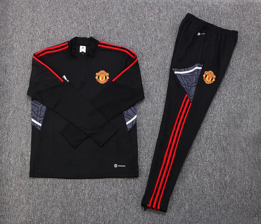 2022/2023 Manchester United Half-Pull Training Suit Black Football track suit