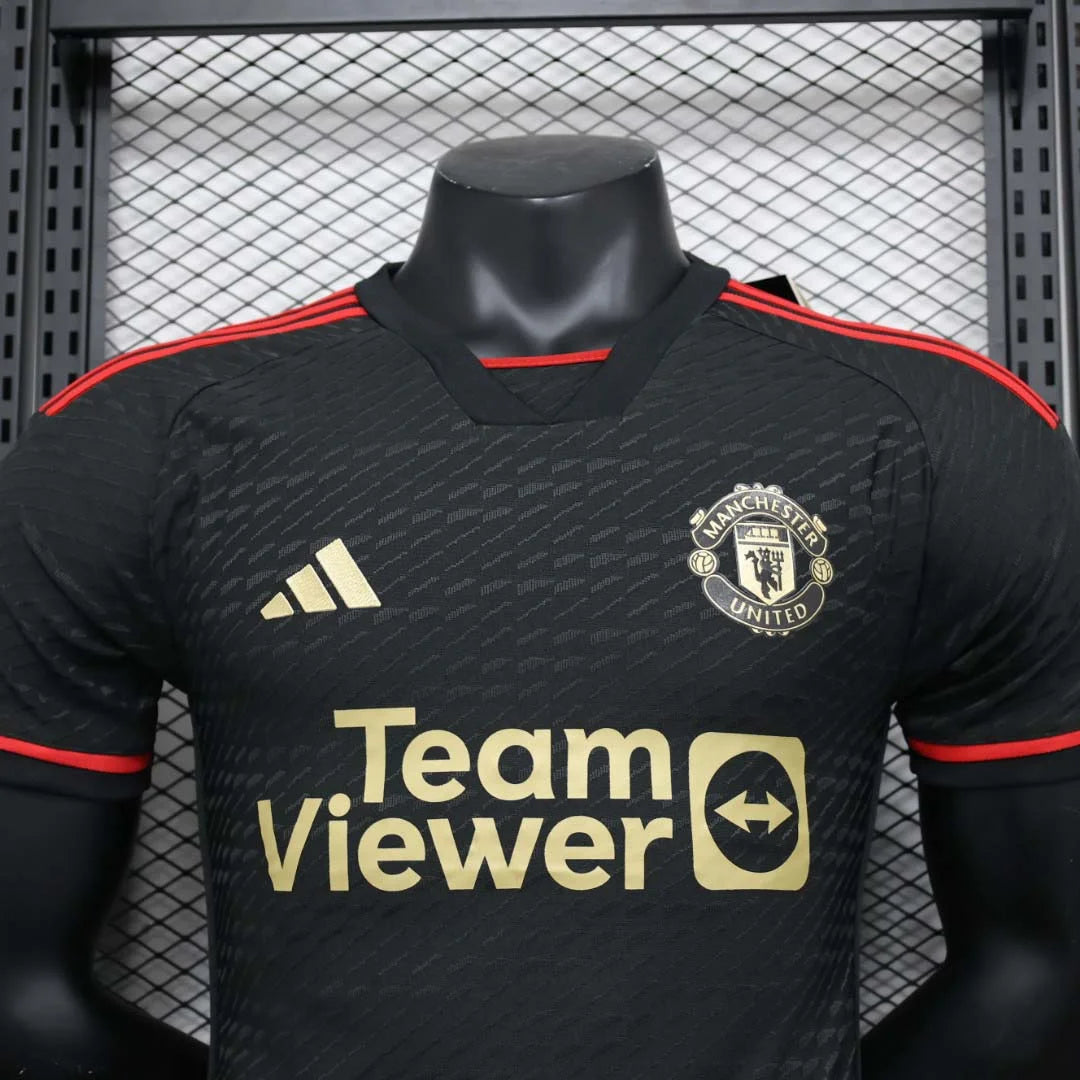 2023/2024 Player Version Manchester United Special Edition Black Football Shirt