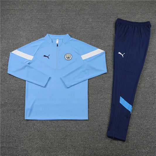 2022/2023 Manchester United Half-Pull Training Suit Blue Football track suit