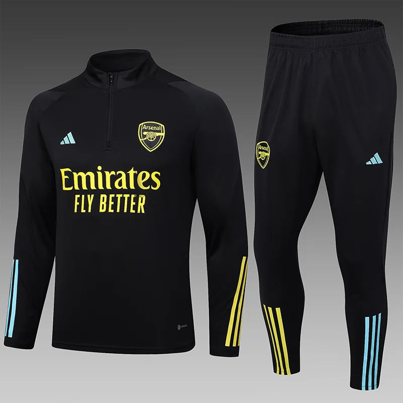 2023/2024 Arsenal Half-Pull Training Suit Black Football track suit