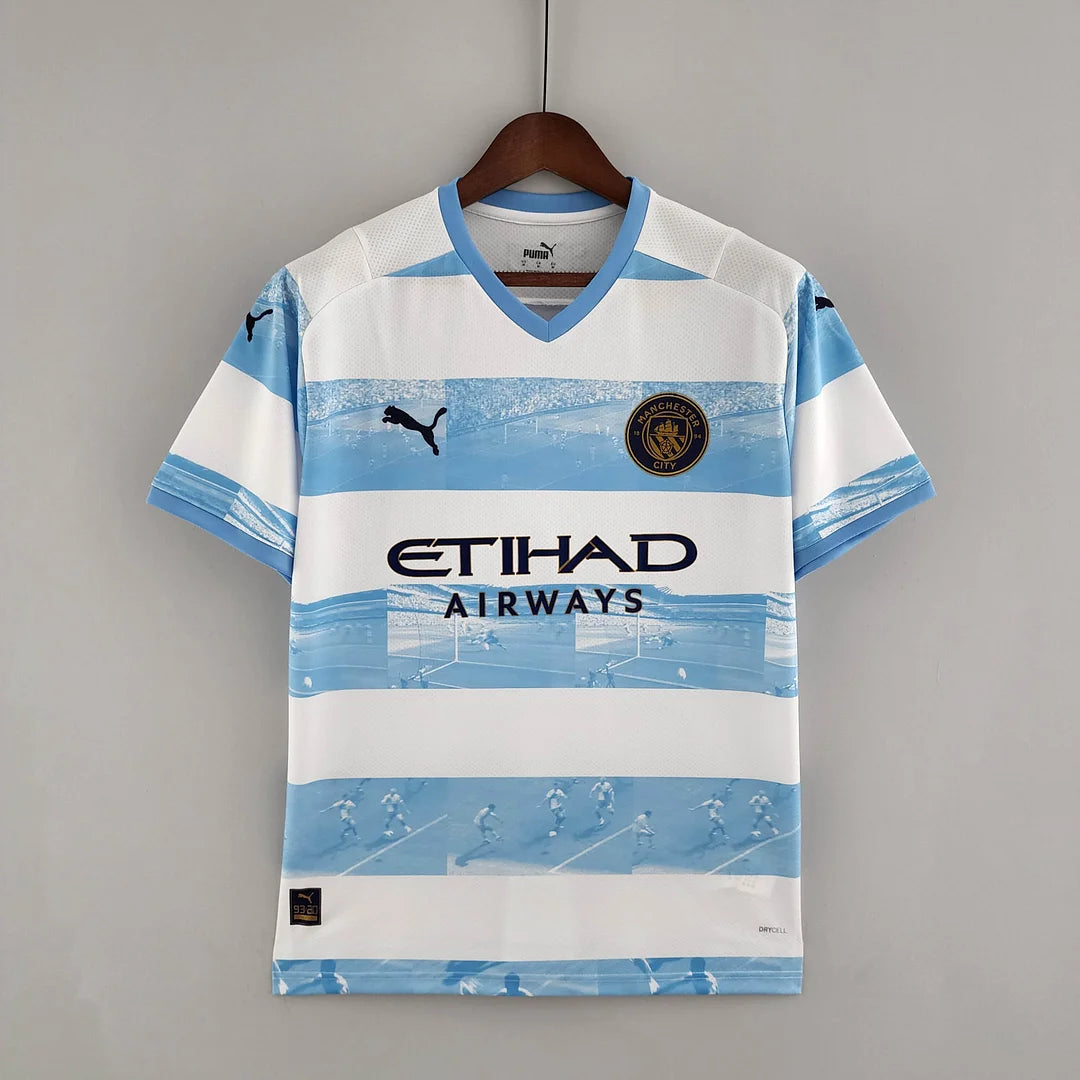 2022/2023 Manchester City Football Shirt Blue And White