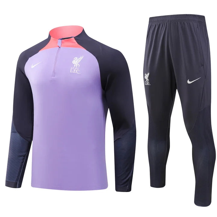 2023/2024 Liverpool Half-Pull Training Suit Purple Football track suit