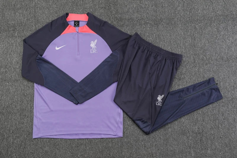 2023/2024 Liverpool Half-Pull Training Suit Purple Football track suit