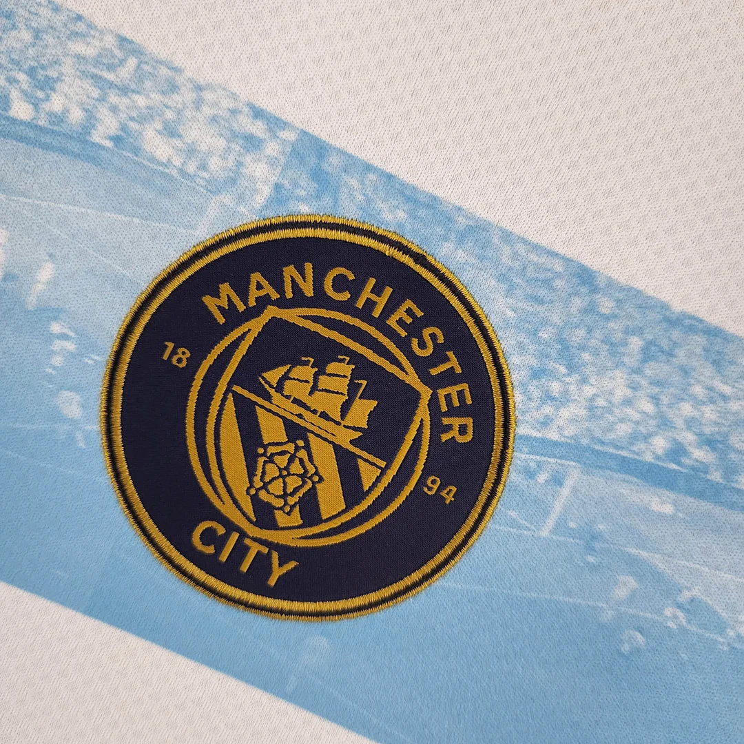 2022/2023 Manchester City Football Shirt Blue And White