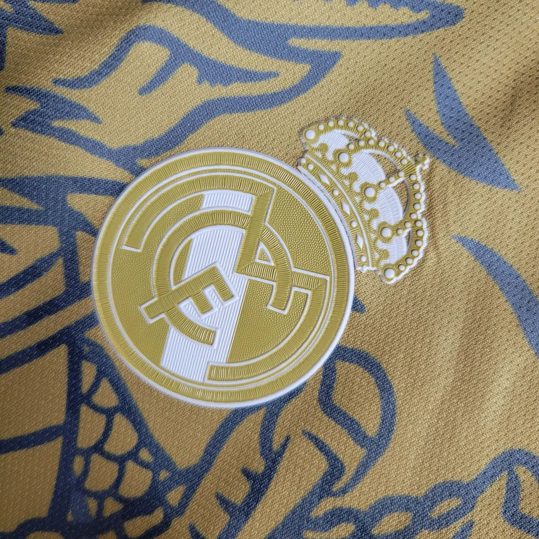 2023/2024 Real Madrid Chinese Gold Dragon Football Shirt