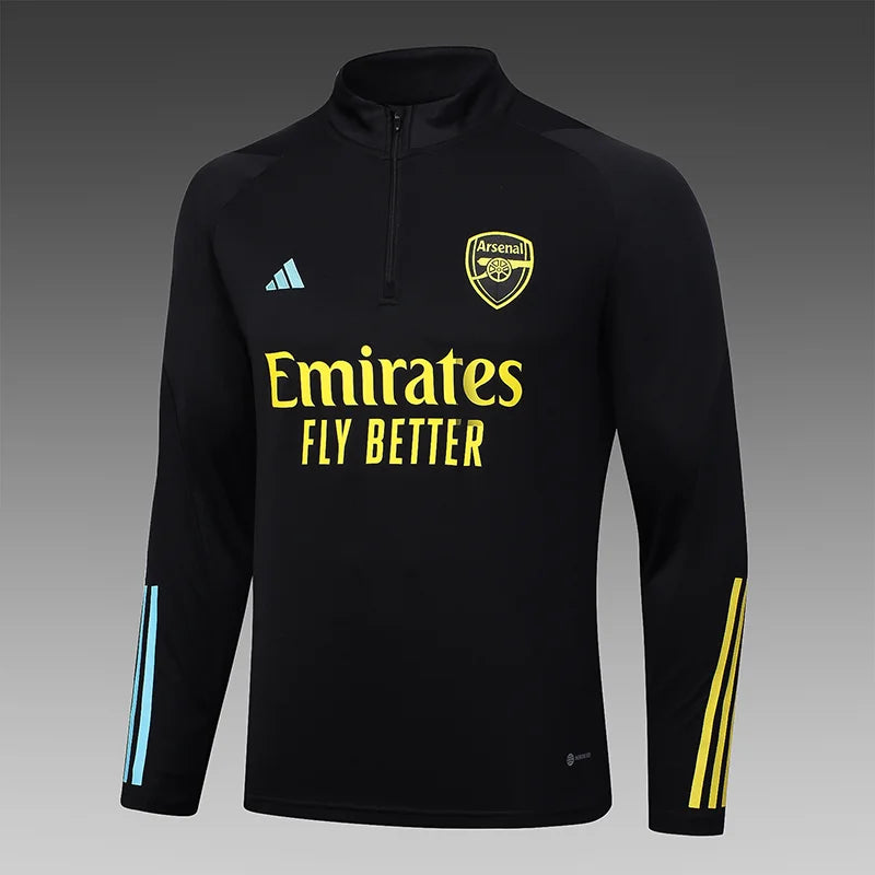 2023/2024 Arsenal Half-Pull Training Suit Black Football track suit