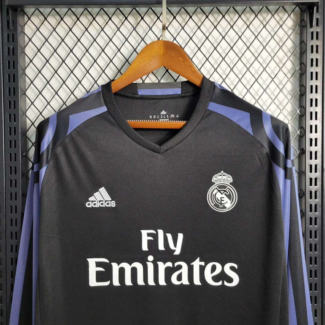 2016/2017 Retro Long Sleeve Real Madrid Third Away Football Shirt