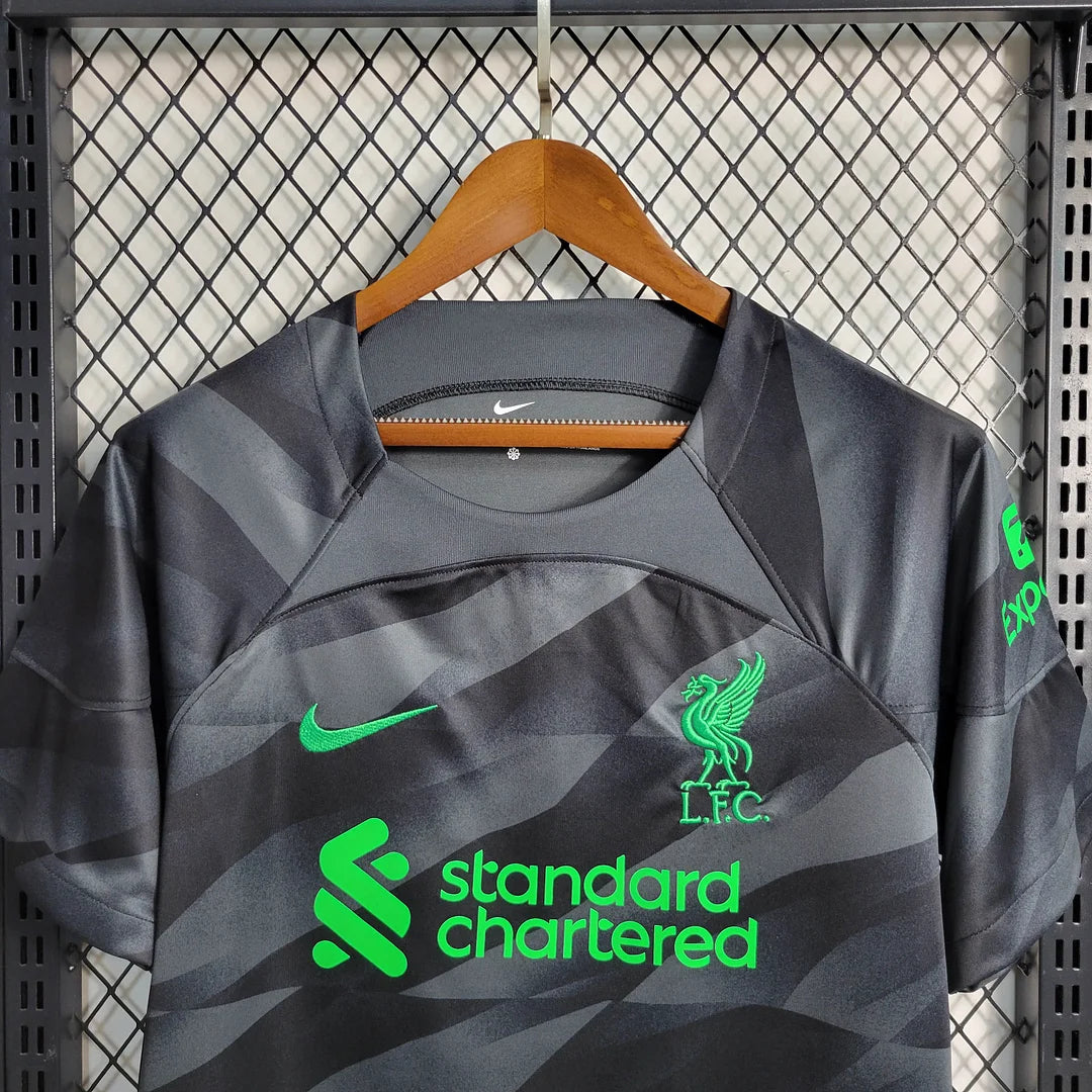 2023/2024 Liverpool Goalkeeper Black Soccer Jersey