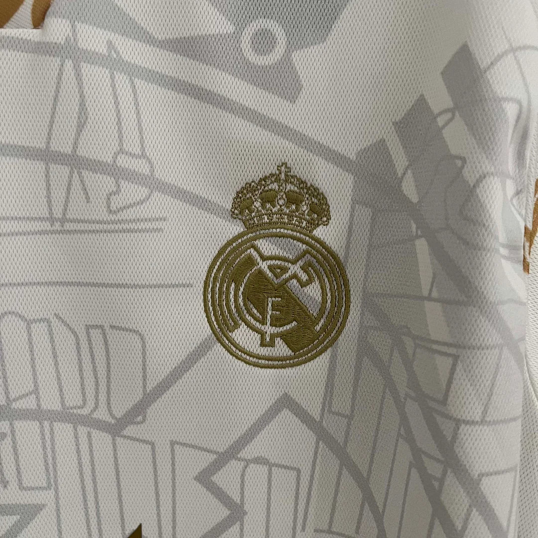 2023/2024 Real Madrid Golden white dragon Special Edition Football Shirt