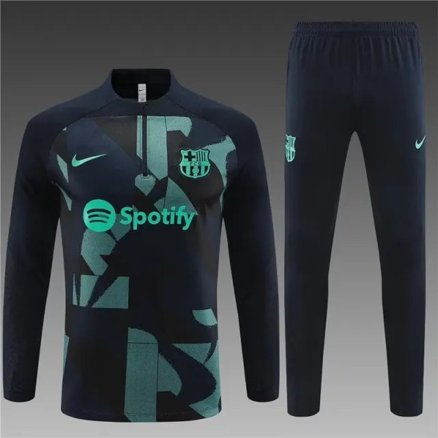 2023/24 Barcelona Green & Black Tracksuit